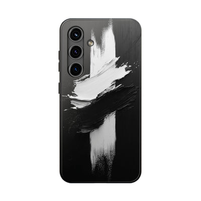 Abstract Black and White Tough IPhone & Samsung Case - Stylish Protection for Your Device