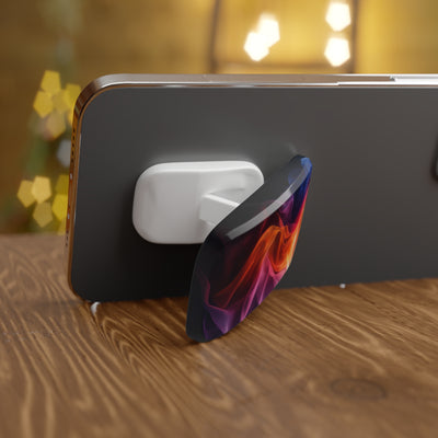Colorful Abstract Phone Click-On Grip | Stylish Click-On Stand for Easy Handling & Support