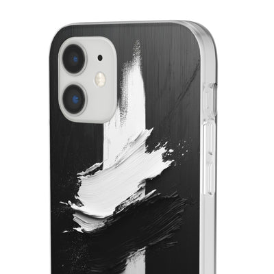 Modern Artistic IPhone & Samsung Flexi Case | Stylish Black & White Phone Cover