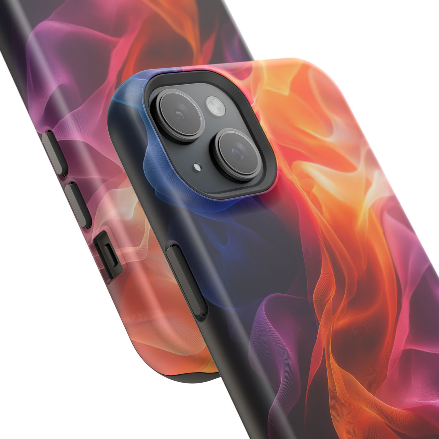 Vibrant MagSafe® Tough Case for iPhone - Abstract Flame Design, Durable & Stylish Protection